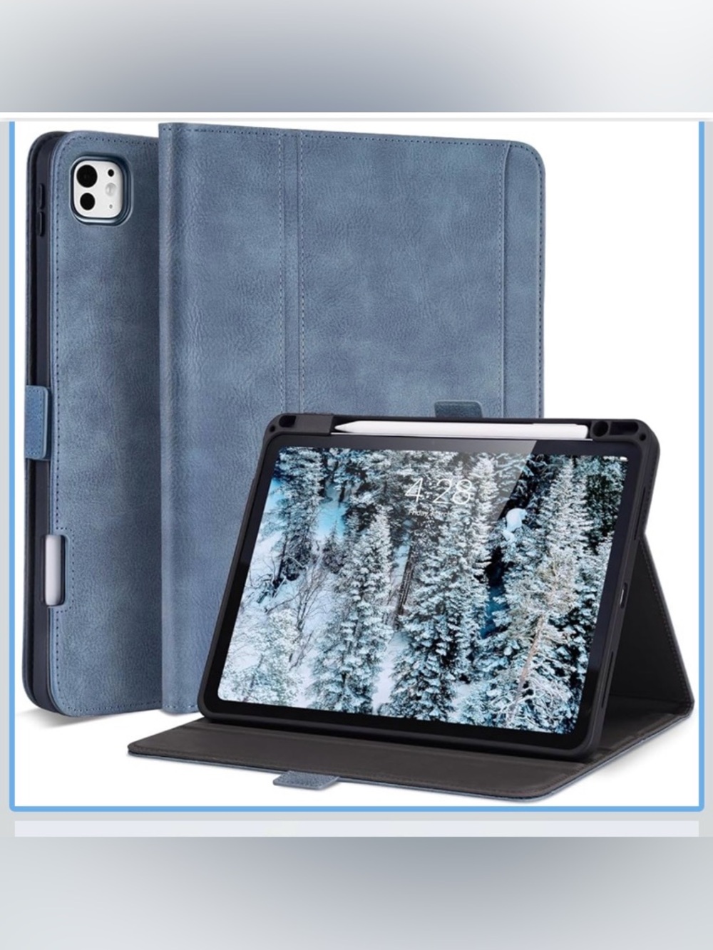 Handmade Case for iPad Pro 13 Inch (M5/M4) 2025/2024 with Pencil Holder Pocket